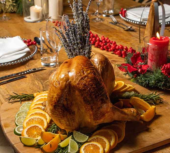 Whole roast US turkey